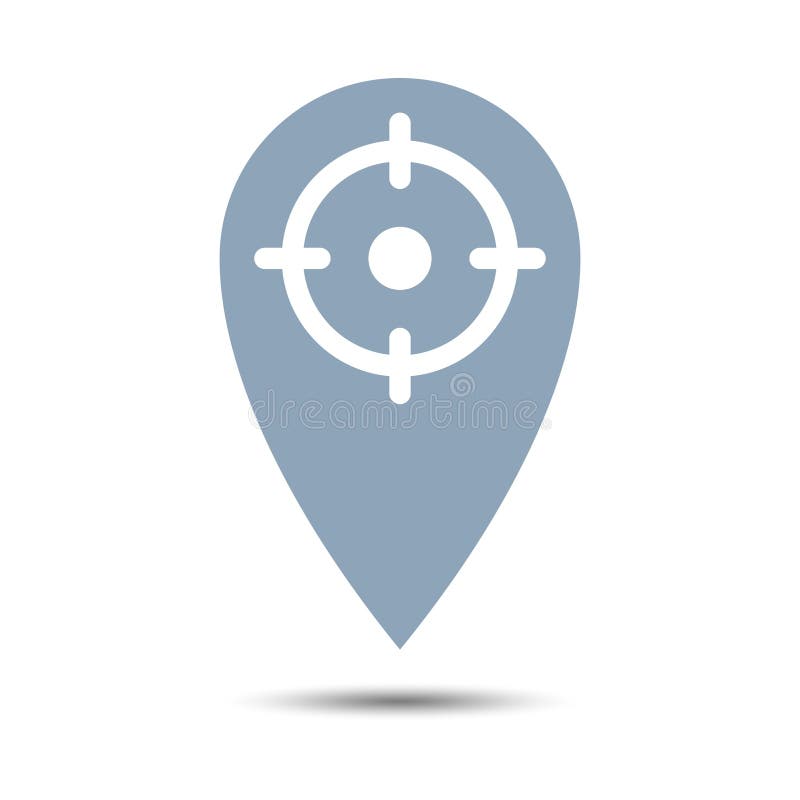 Vector Target Location Pin Icon royalty free illustration
