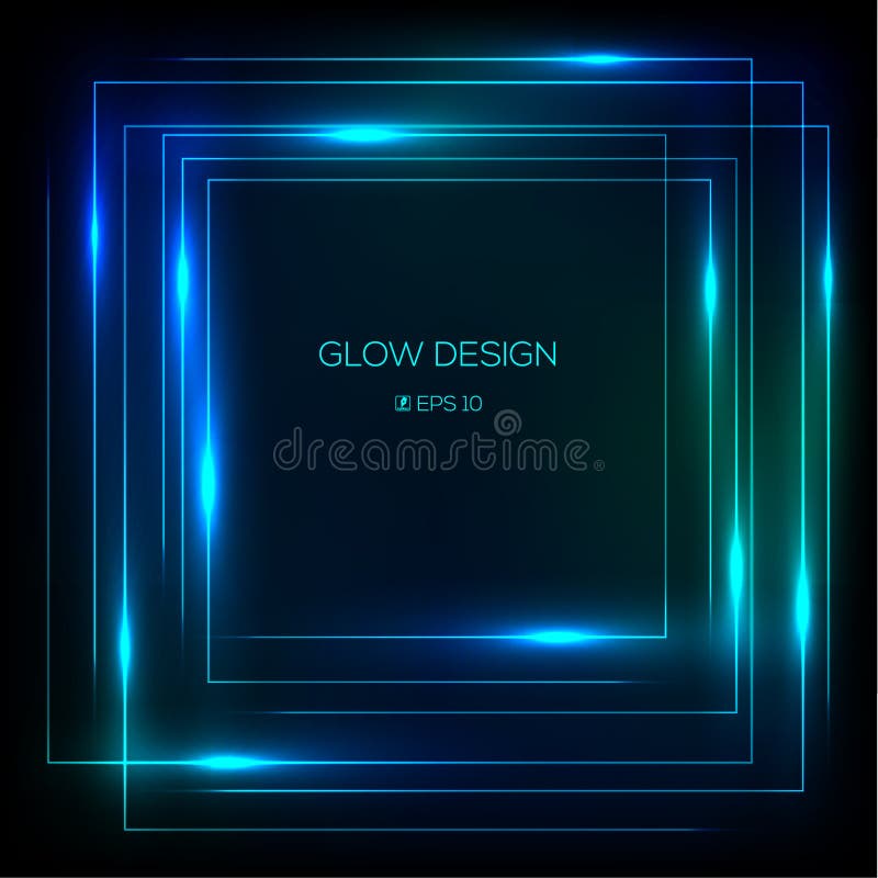 Vector tech design glowing frame vector illustration