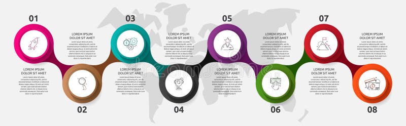 Vector Template Circle Infographics Business Concept With 8 Options