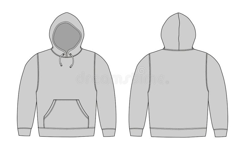 Illustration of Hoodie Hooded Sweatshirt / Gray Stock Vector ...