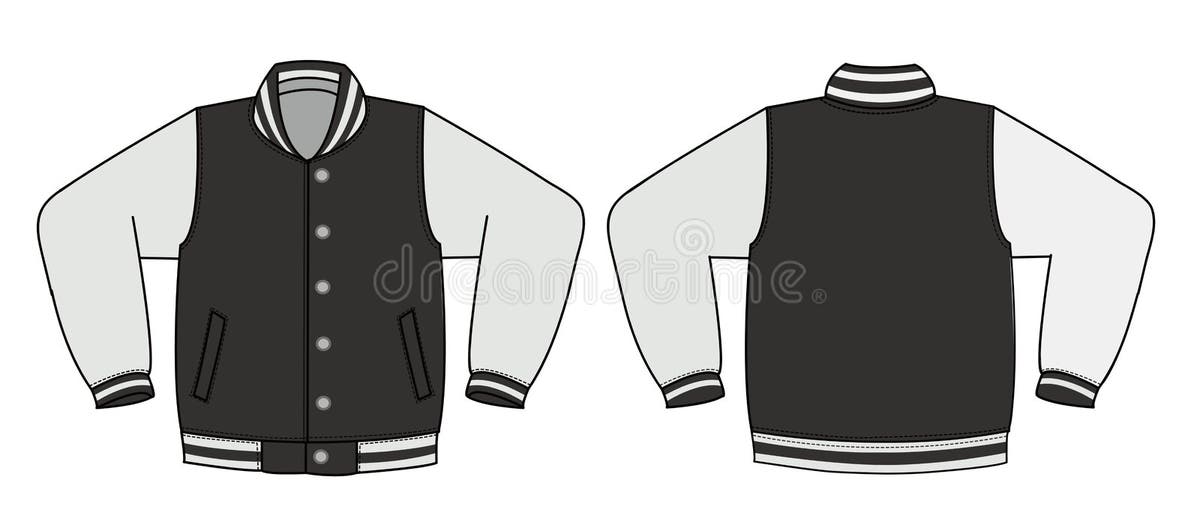 Varsity Jacket Template Stock Illustrations – 1,003 Varsity Jacket ...