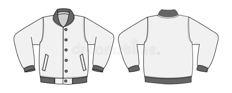 Illustration Of Varsity Jacket Stock Vector - Illustration of male, blank: 160277475