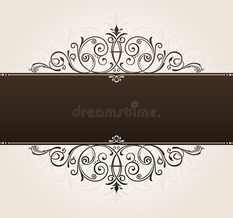 Vector template for text background. vintage frame