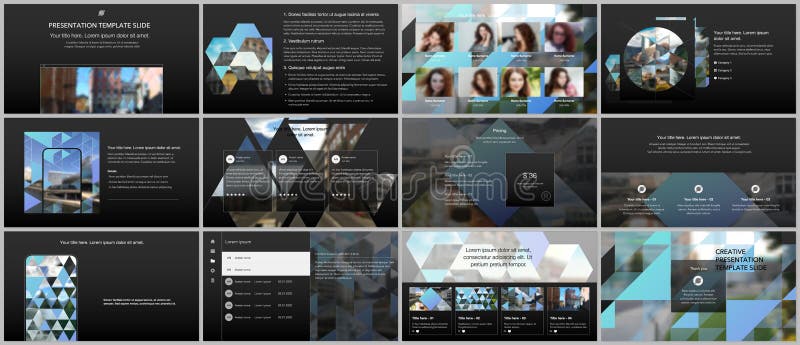 Vector templates for website design, presentations, portfolio. Templates with triangles, triangular pattern for royalty free illustration