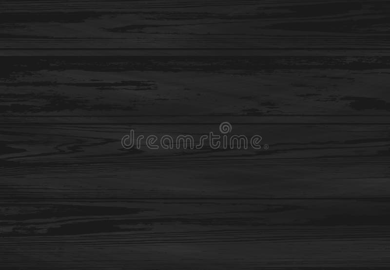 Vector-Textur aus schwarzem Holz Natürlicher dunkler Holzboden vektor abbildung