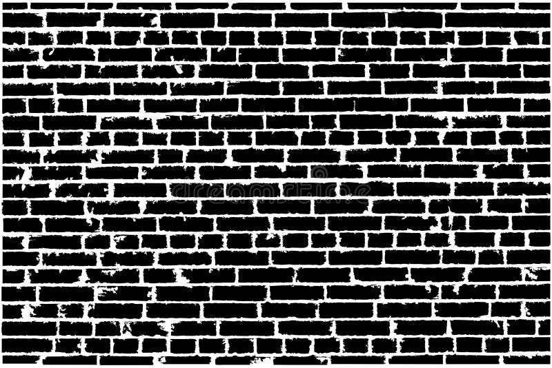 Vector Texture of Black Old Brick Wall Stock Vector Illustration of