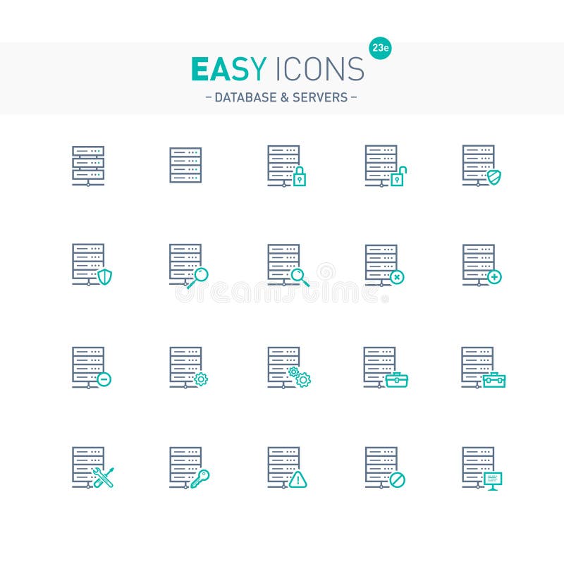 Easy icons 23e Database royalty free illustration