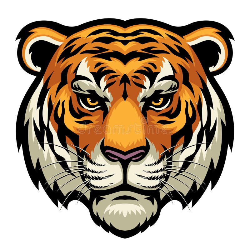 Tiger head vector illustration