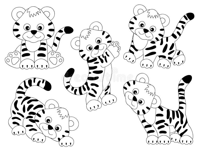 Download Black And White Clipart Of A Tiger - Rizop