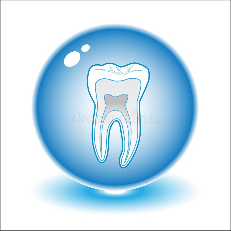 Vector tooth illustration royalty free illustration