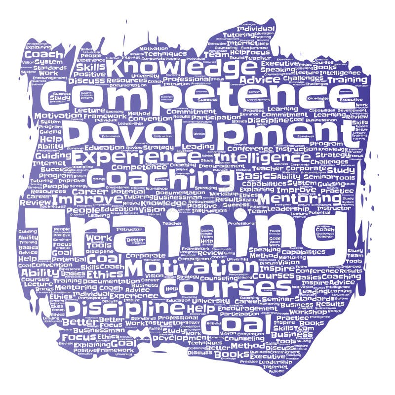 Vector training, coaching or learning, study royalty free illustration