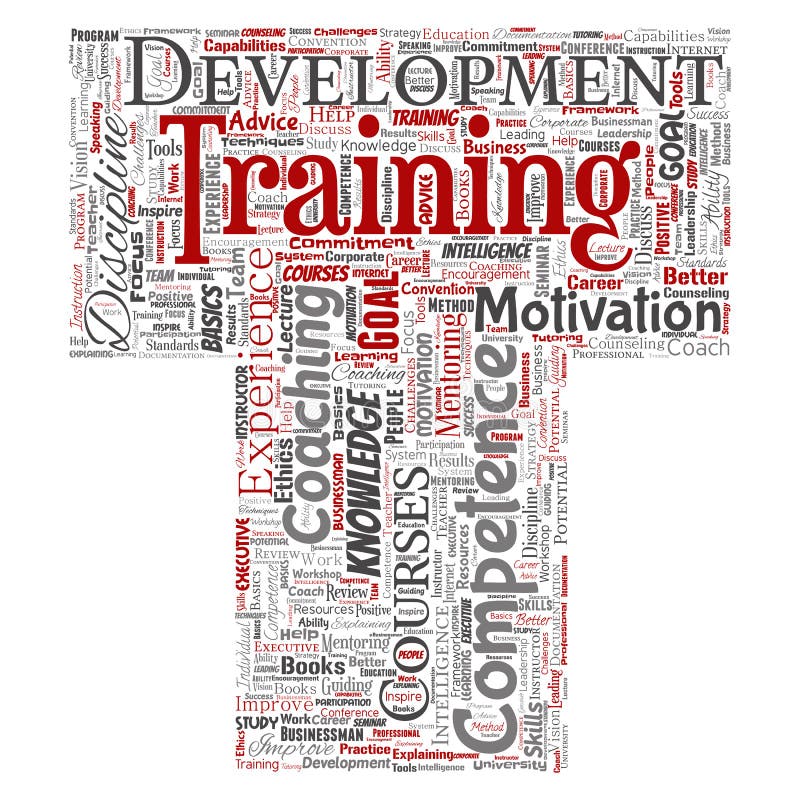 Vector training, coaching or learning, study letter font royalty free illustration