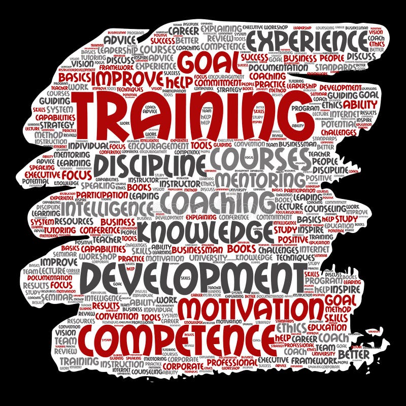 Vector training, coaching learning, study stock illustration