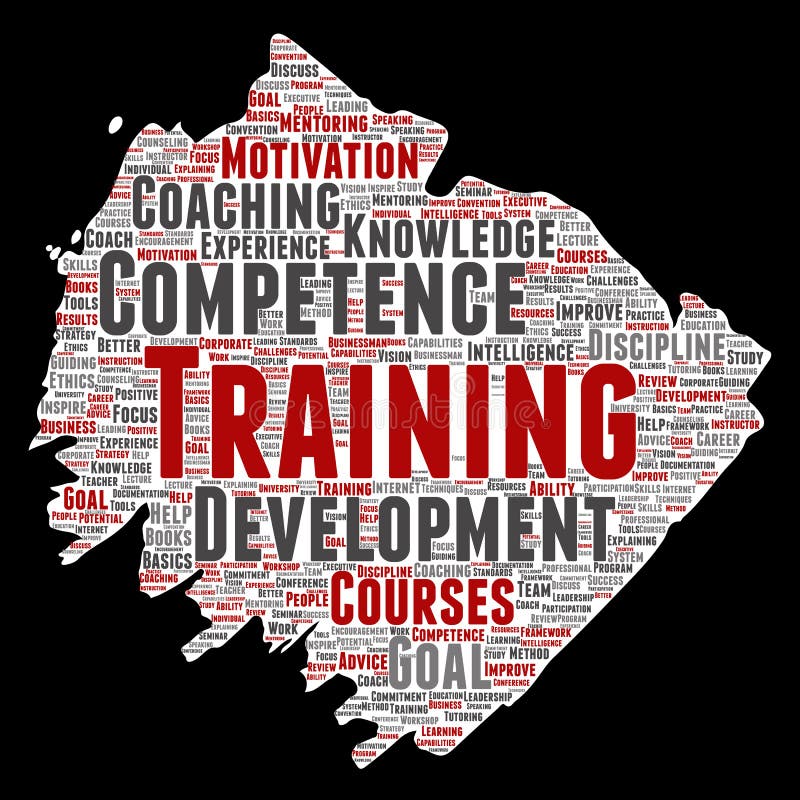 Vector training, coaching or learning, study stock illustration