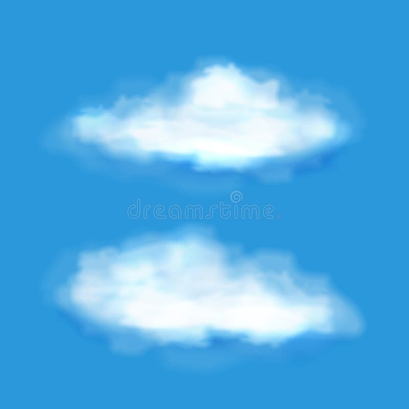 Vector transparent clouds on a blue sky stock illustration Vector transparent clouds on a blue sky stock illustration