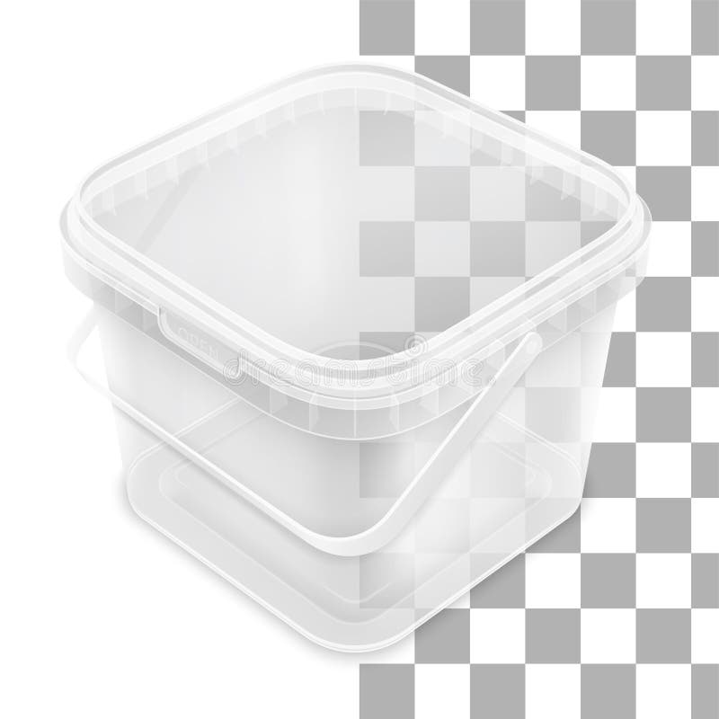 rectangular plastic buckets