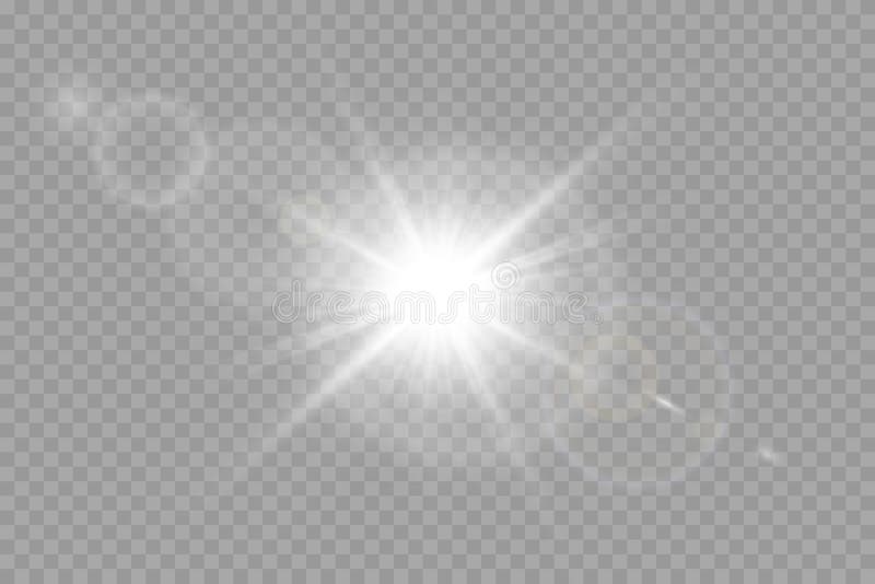 Vector Transparent Sunlight Special Lens Flare Light Effect. Stock