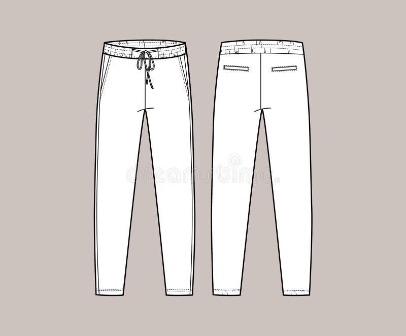 Joggers Template Stock Illustrations 