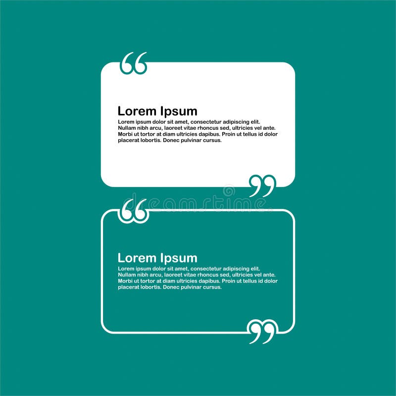 Vector Trendy Quotation Or Citation Template 6 Stock Image Illustration Of Background Borders