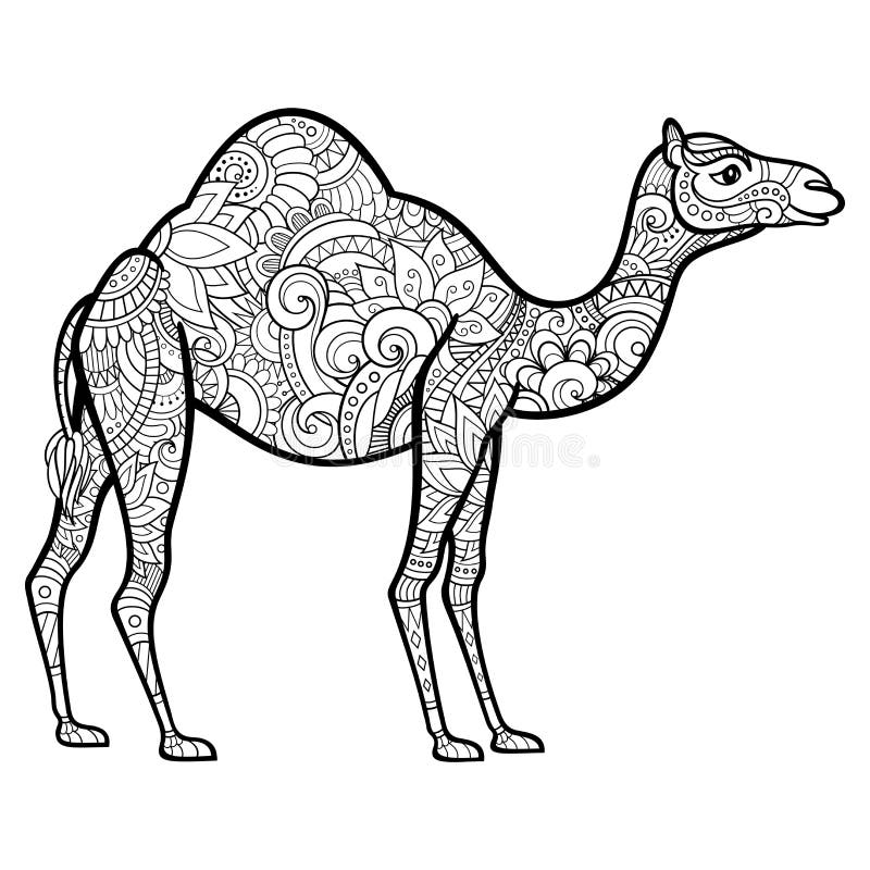 Vector Tribal Decorative Camel royalty free illustration