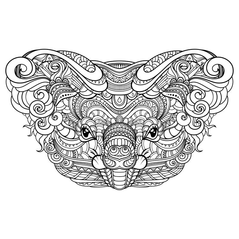 Vector Tribal Decorative Koala's Head stock illustration