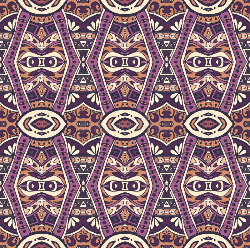 Vector Tribal Mexican ethnic seamless pattern