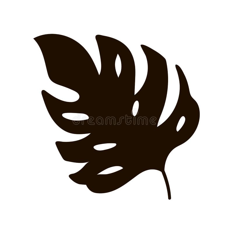 Monstera Leaf Silhouette Icon Stock Illustrations – 1,237 Monstera Leaf ...