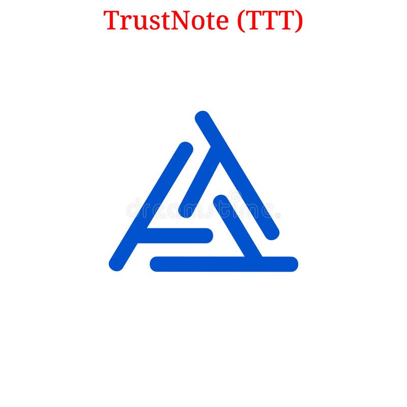 Vector TrustNote (TTT) Logo Stock Illustration - Illustration of mining