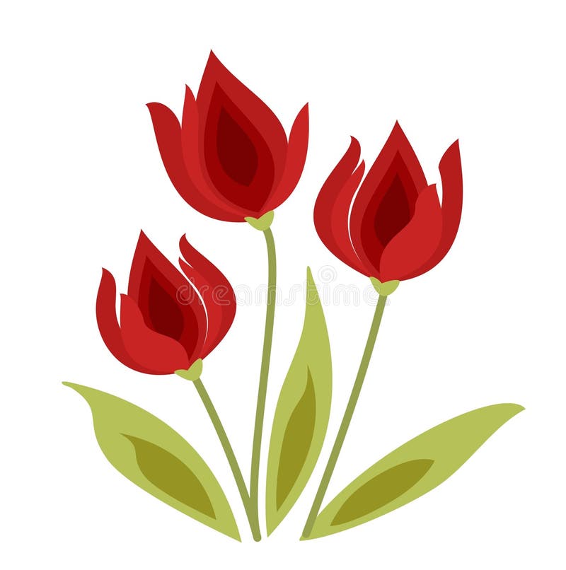 Vector tulip stock vector. Illustration of nature, clip - 12398827