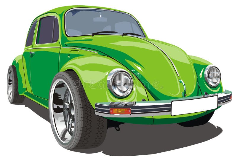 Vector tuned retro car vector illustration