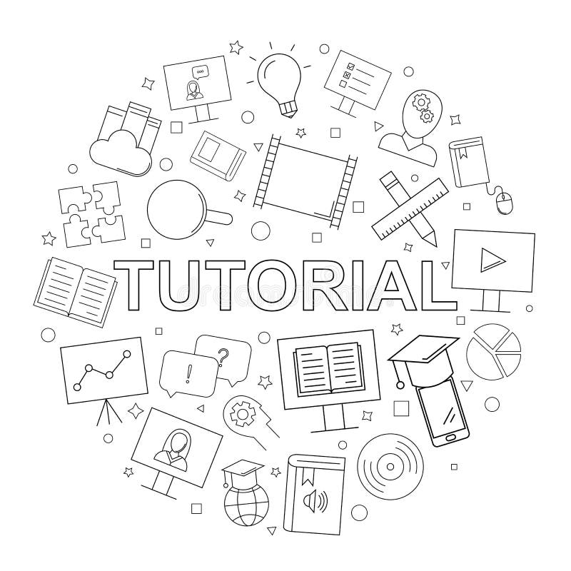 Vector Tutorial Pattern Tutorial Seamless Background Stock Vector
