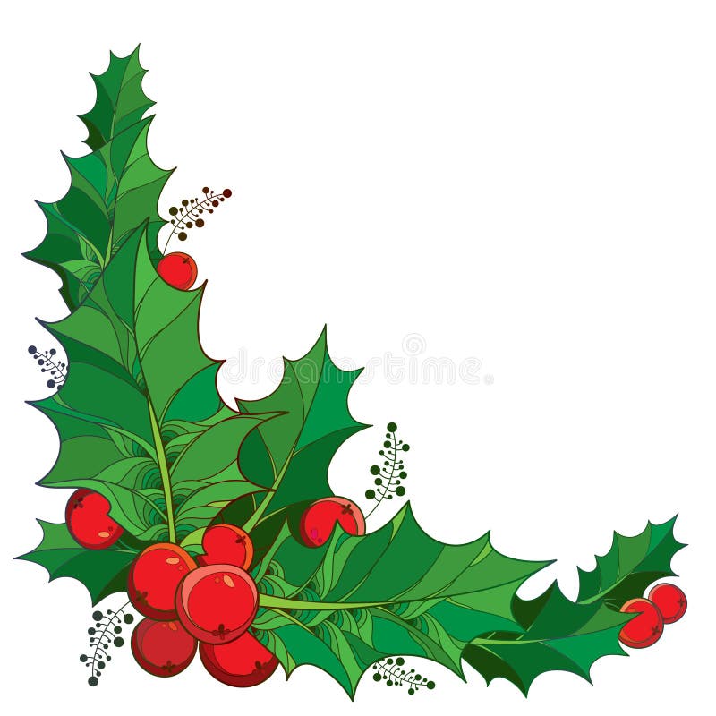 Christmas holly stock illustration. Illustration of abstract - 34762125