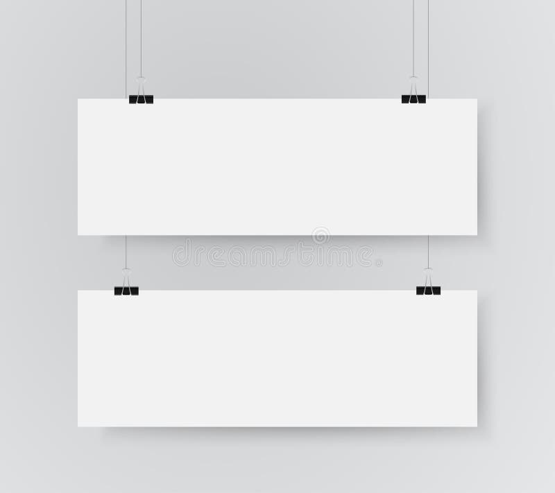 Folha de papel vetorial em formato retangular horizontal ilustração do vetor