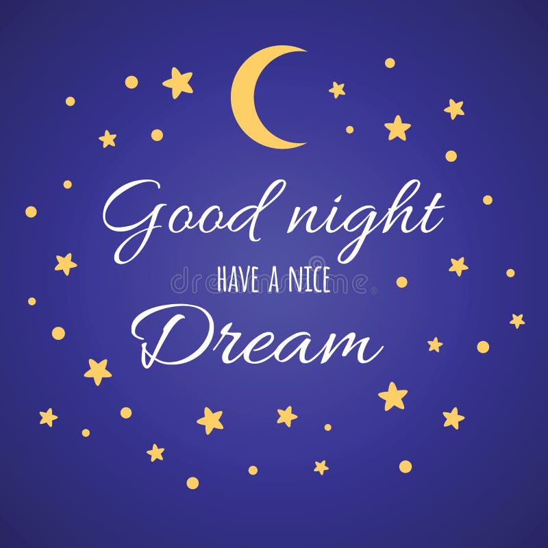 Vector Typographic Banner with Text Have a Nice Dream. Wishing Card ...
