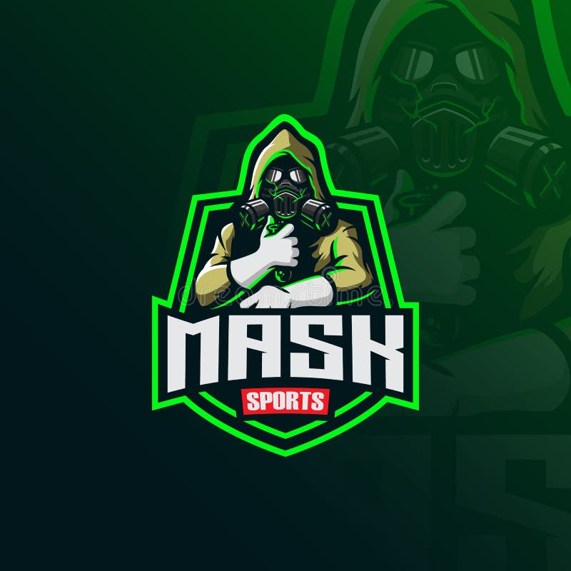 Vector tóxico del diseño del logotipo de la mascota del enmascarado con el estilo moderno del concepto del ejemplo para la impres stock de ilustración Vector tóxico del diseño del logotipo de la mascota del enmascarado con el estilo moderno del concepto del ejemplo para la impres stock de ilustración