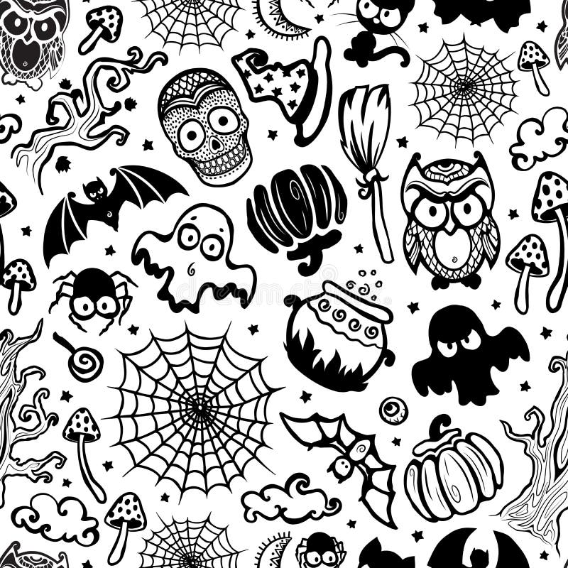 Vector vintage Halloween seamless for your business. Vector vintage Halloween seamless for your business