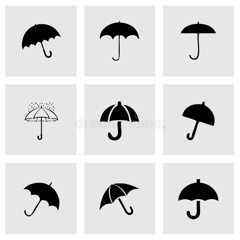 Vector umberlla icon set