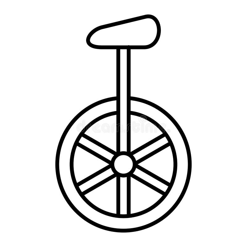 Vector Unicycle Outline Icon Design Stock Vector Illustration of