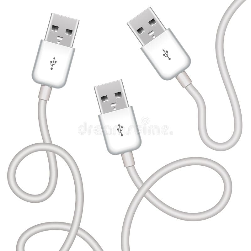 Vector usb plugs vector illustration