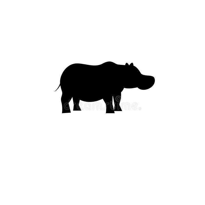 Vector van pictogram de heldere hippo royalty-vrije illustratie
