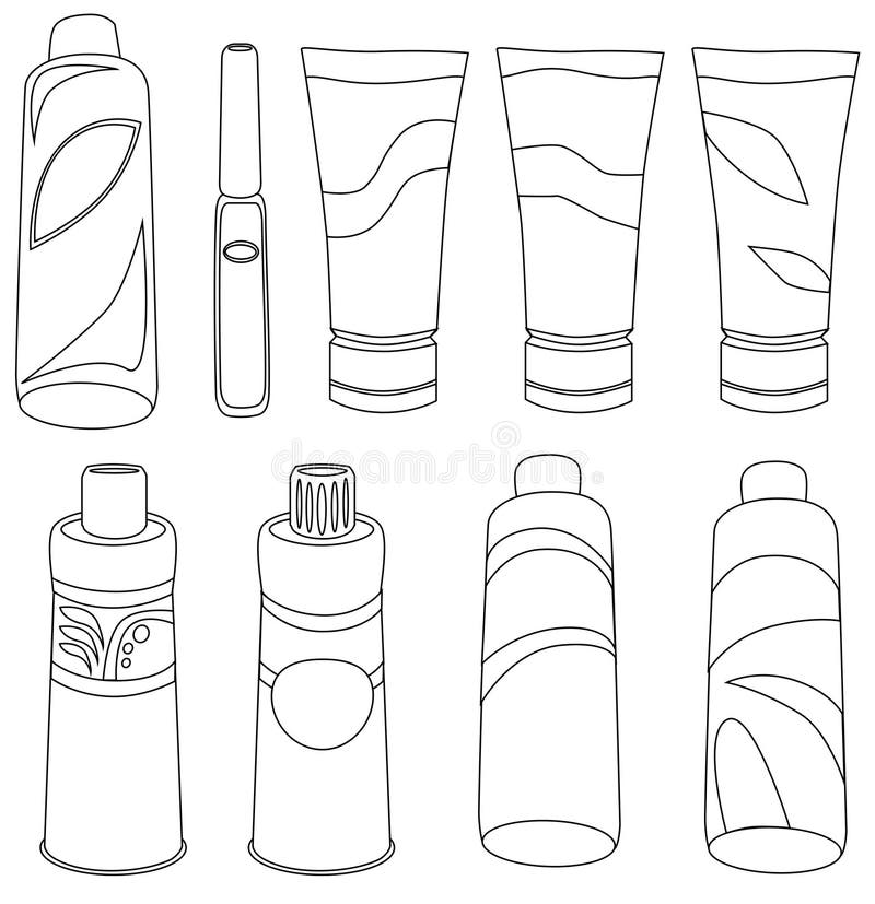 Vector vastgesteld lijnpictogram van flessen
