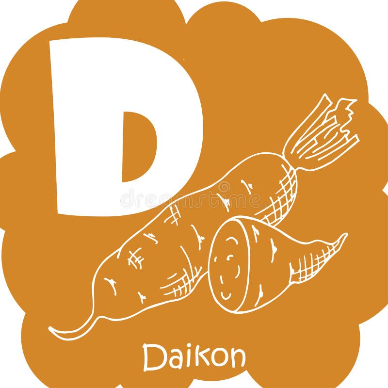 Vector Vegetable Alphabet For Education. Illustration For Kids. Letter