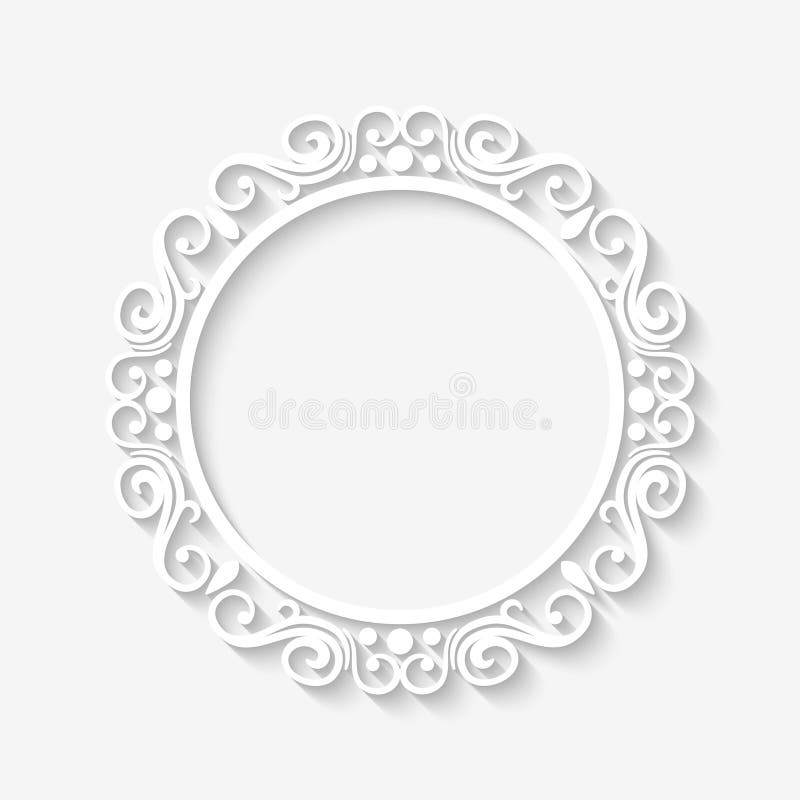 Vintage Frame On White Background Stock Photo - Download Image Now -  Picture Frame, Circle, Border - Frame - iStock