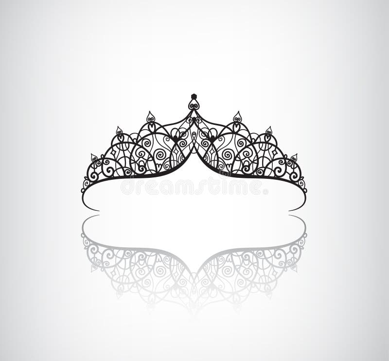 Vector vintage elegant decorated with star crown