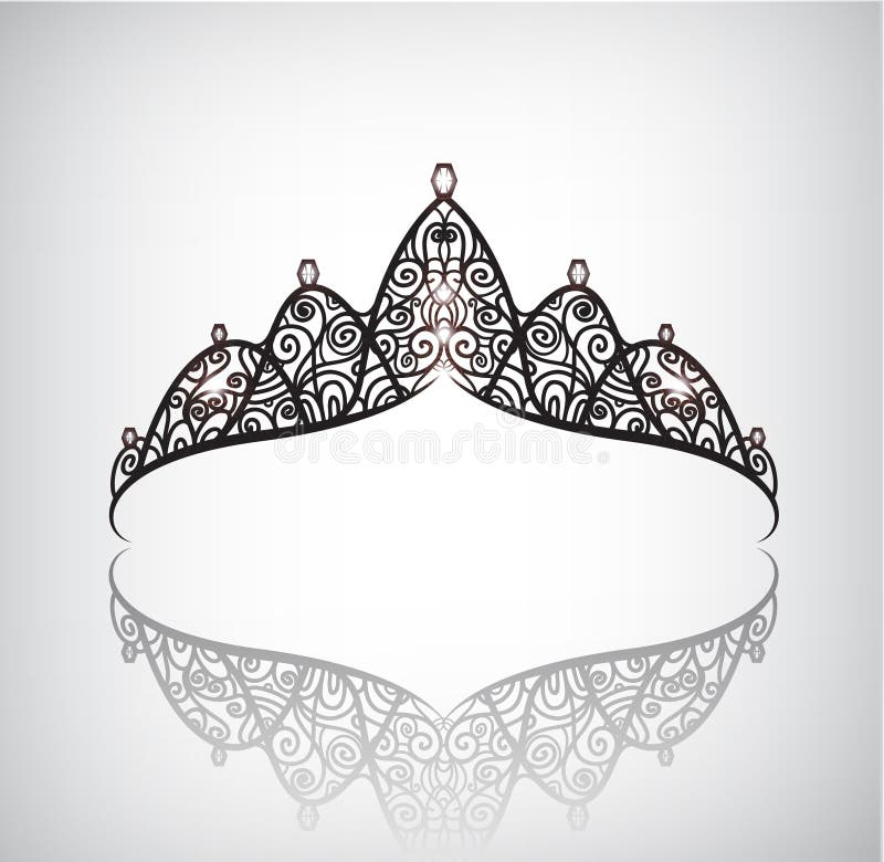 Vector vintage elegant decorated with star crown