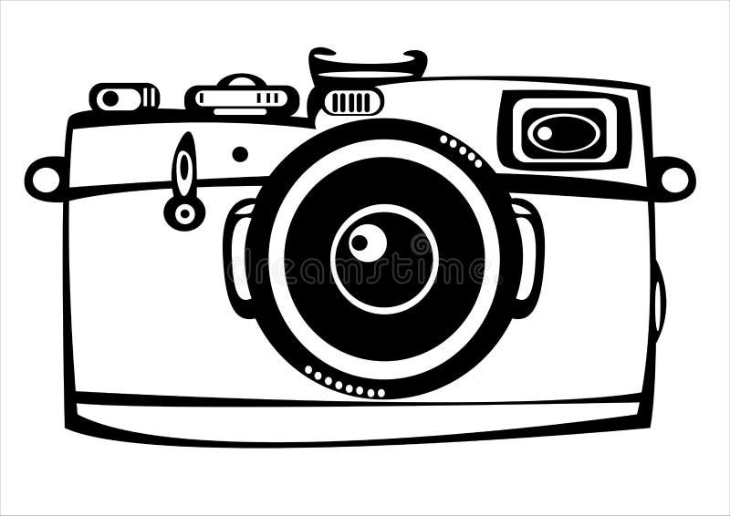 Download Vector Vintage Film Photo Camera Isolated On White Stock Vector - Illustration of isolated ...