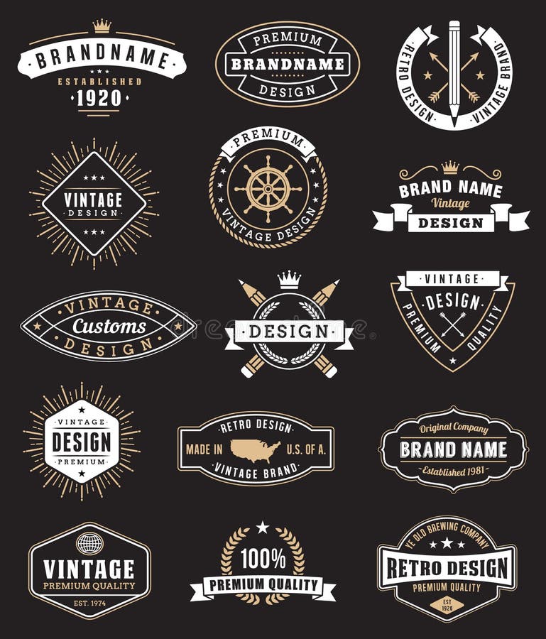 Vintage Chalk Labels Stock Vector by ©giraphics 114326772