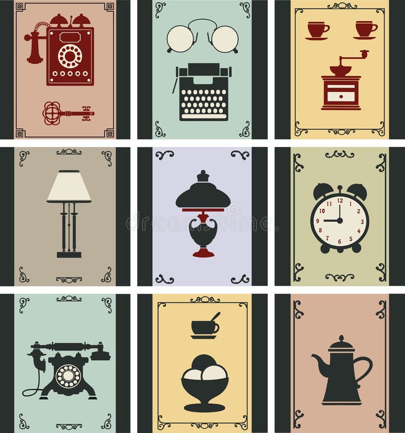 Vector vintage objects