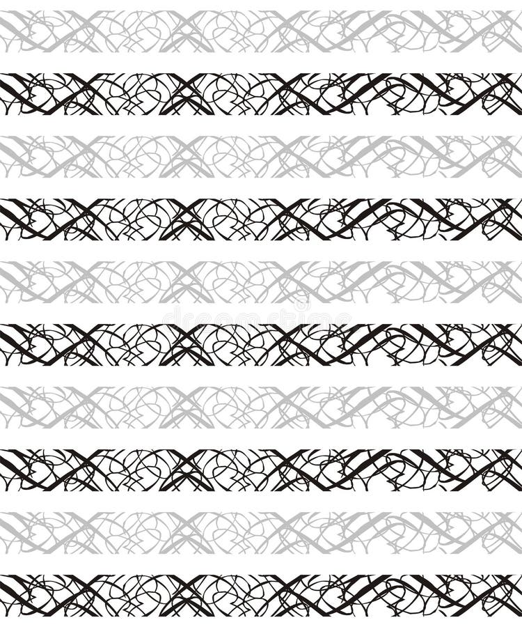 Vector Vintage Pattern in Black and White Stock Illustration