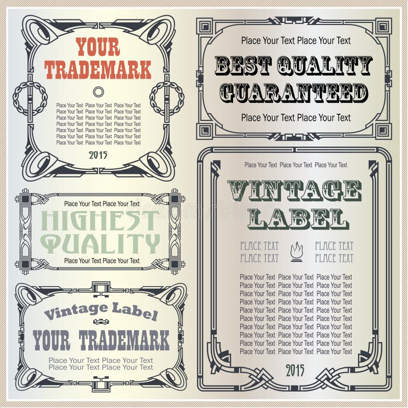 Vector Vintage Style Labels And Tags On Different Versions Stock Vector - Illustration of cover ...